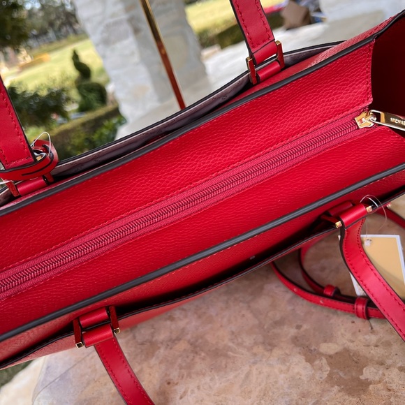 Michael Kors Maisie Large 3 in 1 tote handbag flame red - Picture 6 of 14